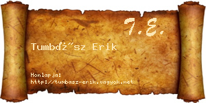 Tumbász Erik névjegykártya